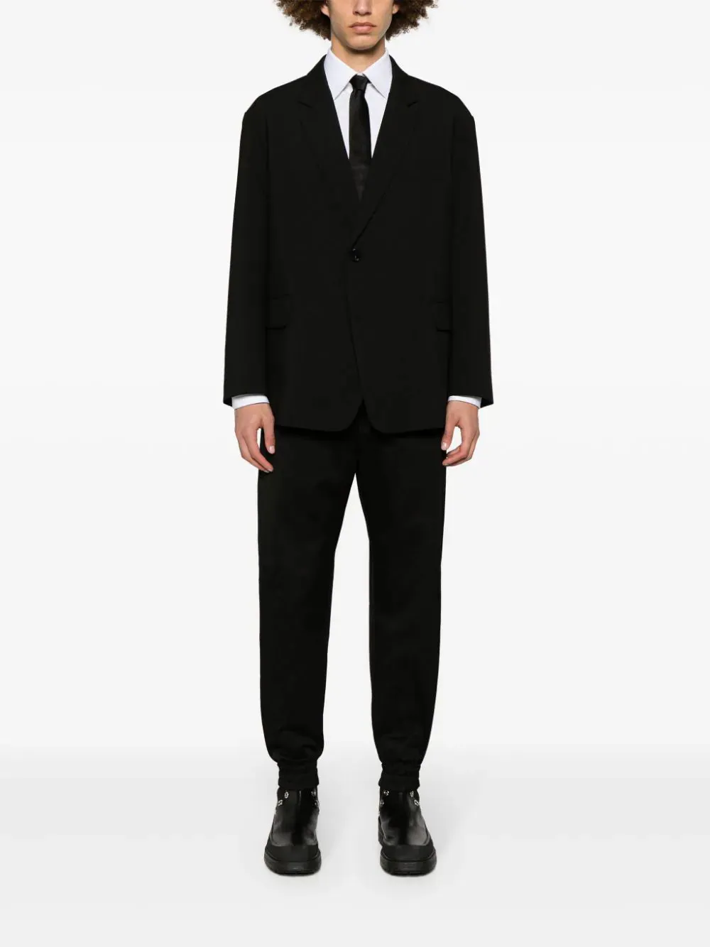 Tapered-Leg Cotton Trousers