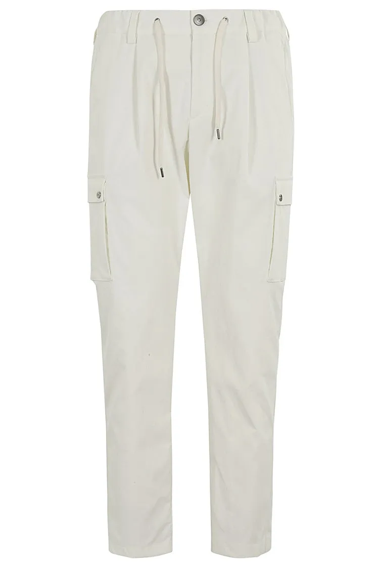 Tapered Pants With Drawstring Waistband