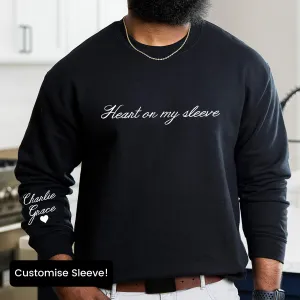 Tattoo Heart On My Sleeve Personalised Sweater mum jeans promo