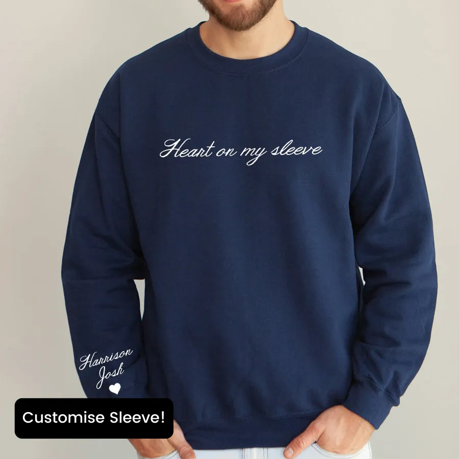 Tattoo Heart On My Sleeve Personalised Sweater mum jeans promo
