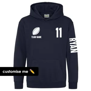TeamKitz Core Rugby Team Sleeve Hoodie discount boys clothing