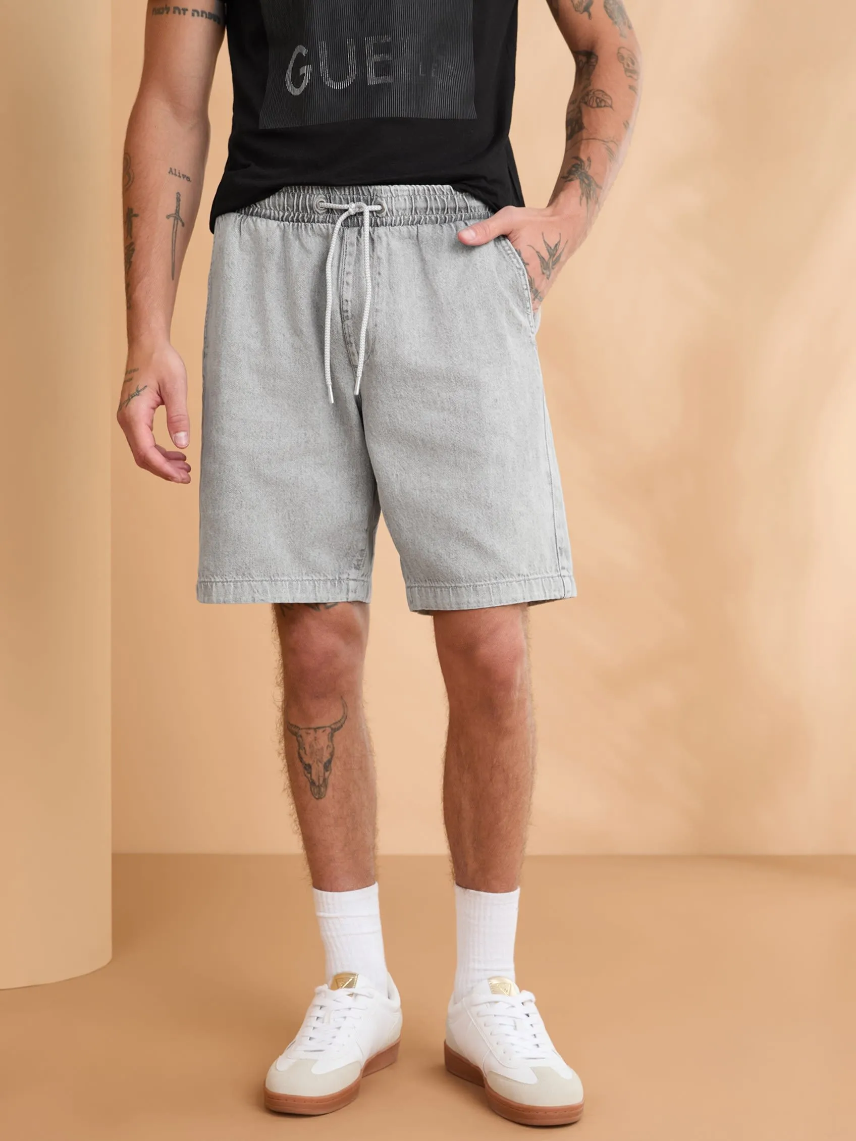 Terran Denim Jogger Shorts