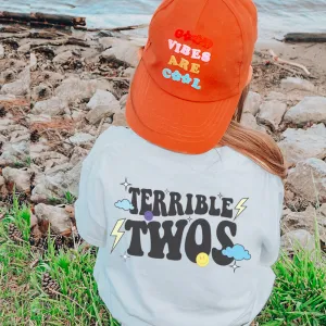 Terrible Twos Kids Back Logo White T-shirt girls jeans best deals
