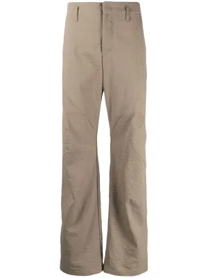 Textured Straight-Leg Trousers cheap bottoms online shop