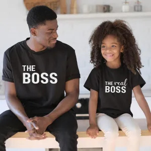 The Boss & The Real Boss Matching T-Shirts daddy outfits clearance