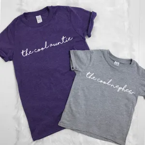 The Cool Auntie/The Cool Nephew Matching Tees (MRK X) Auntie Clothing - auntie fashion outlet
