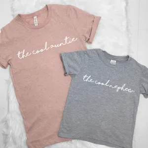 The Cool Auntie/The Cool Nephew Matching Tees (MRK X) Auntie Clothing - auntie fashion outlet