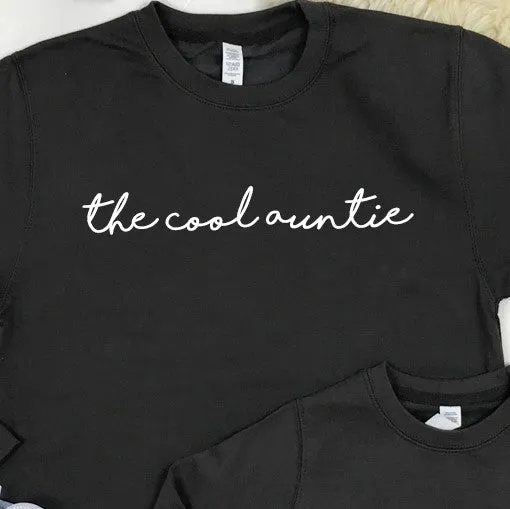 The Cool Auntie/The Cool Nephew Storm Grey Sweatshirts (MRK X)