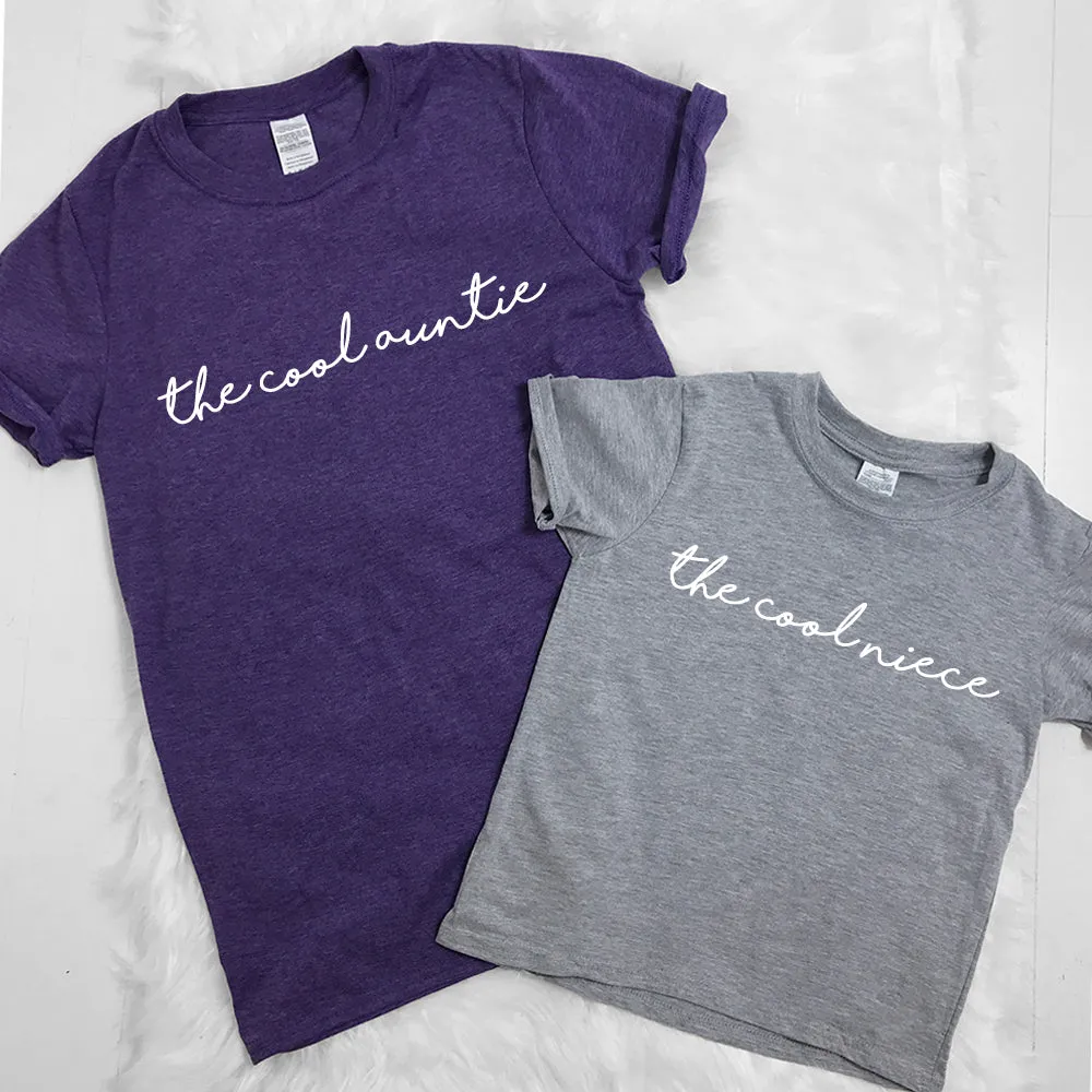 The Cool Auntie/The Cool Niece Matching Tees (MRK X) Auntie Clothing - auntie fashion outlet