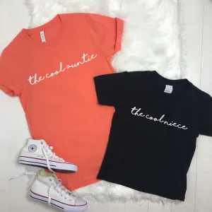 The Cool Auntie/The Cool Niece Matching Tees (MRK X) Auntie Clothing - auntie fashion outlet