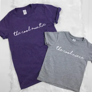 The Cool Auntie/The Cool Niece Matching Tees (MRK X) maternity wear outlet