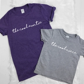 The Cool Auntie/The Cool Niece Matching Tees (MRK X) baby bump outfits discount