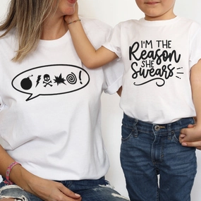 The Reason She Swears Matching White T-Shirts baby bump outfits discount
