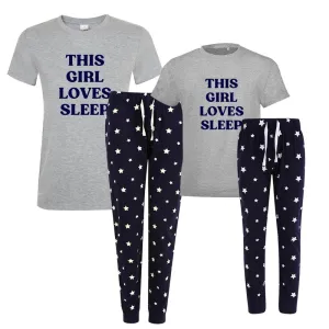 This Girl Loves Sleep Mum & Kid Matching Star Pyjamas nursing tops best deals