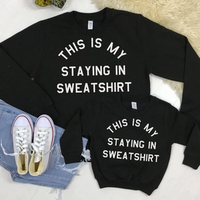 This Is My Staying In Matching Sweatshirts (MRK X) baby bump outfits discount