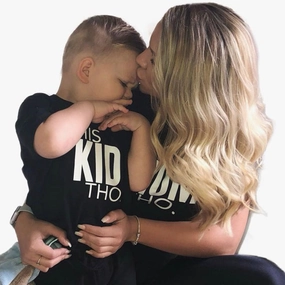 This Mum & This Kid Matching Black T-Shirts MRK X) baby bump outfits discount
