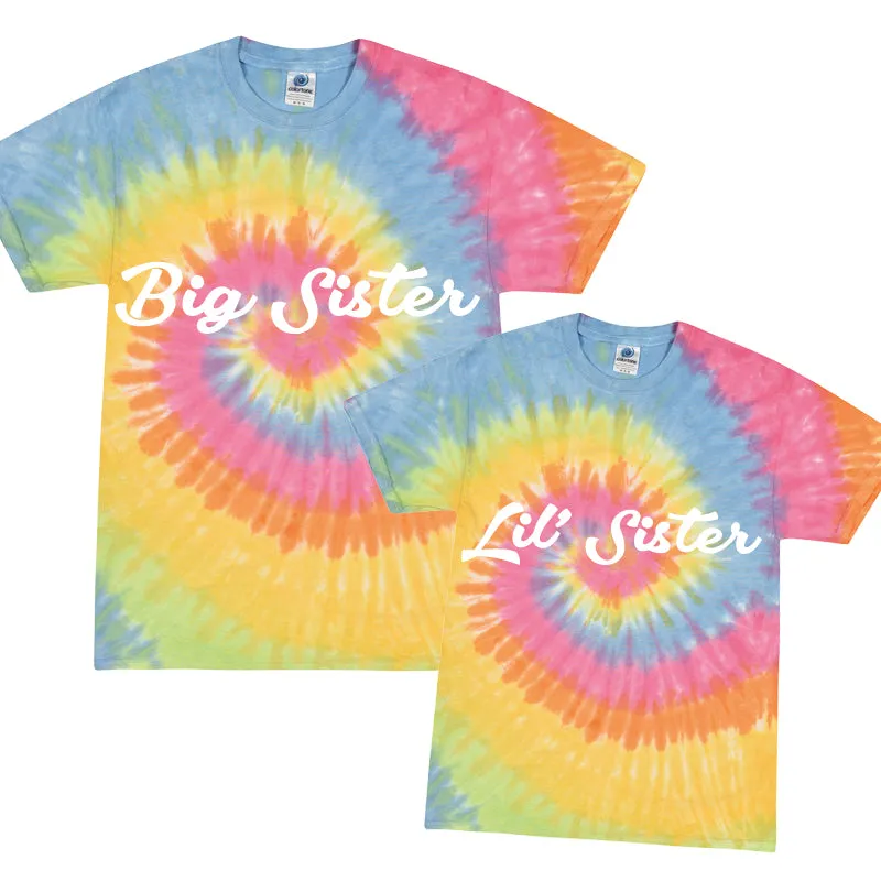 Tie-d To You- Big Sister & Lil' Sister Tie-Dye T-Shirts- Pastel girls dresses outlet
