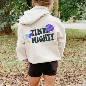 Tiny & Mighty Kids Back Logo Sand Hoodie boys fashion clearance