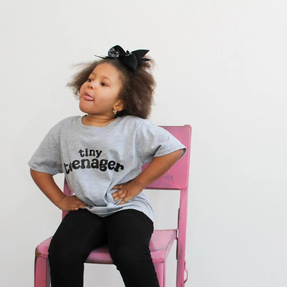Tiny Teenager Kids Grey T-Shirt girls pajamas promo