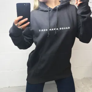 Tired Mama Squad Basic Hoodie (MRK X) mum jeans promo