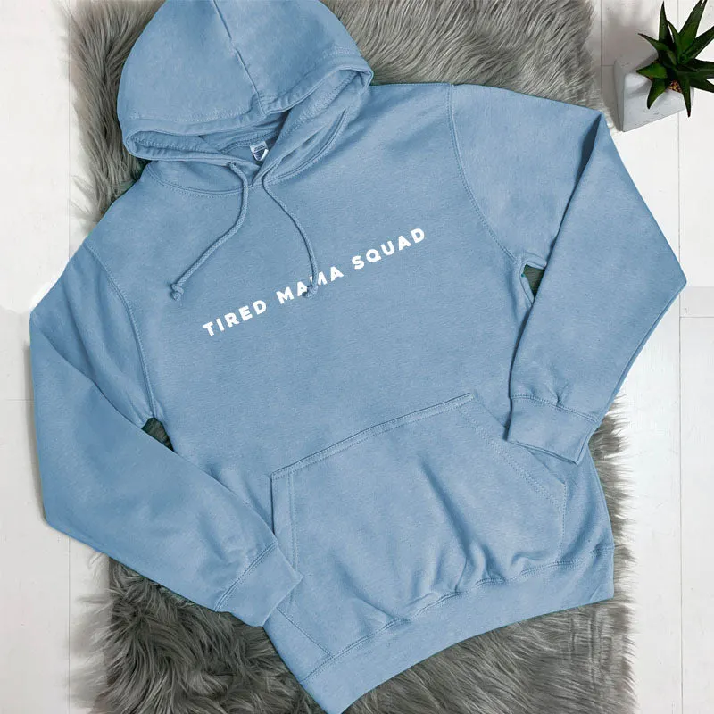 Tired Mama Squad Basic Hoodie (MRK X) mum jeans promo