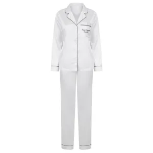 Tired Mama Squad Satin Long Pyjamas maternity dresses promo
