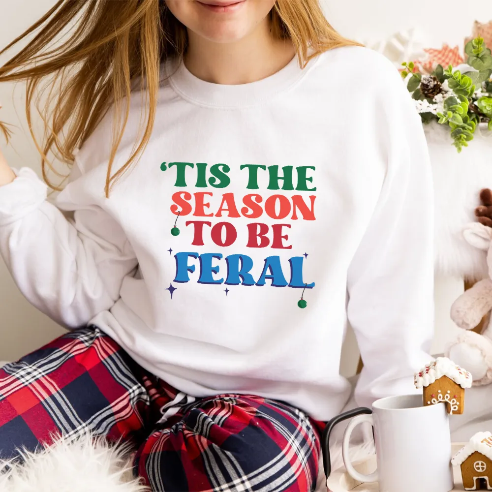 'Tis The Season To Be Feral Kids Sweatshirts girls dresses outlet
