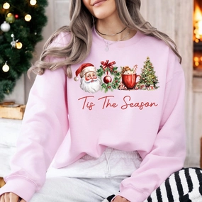 Tis' The Season Christmas Sweatshirt mum jeans promo