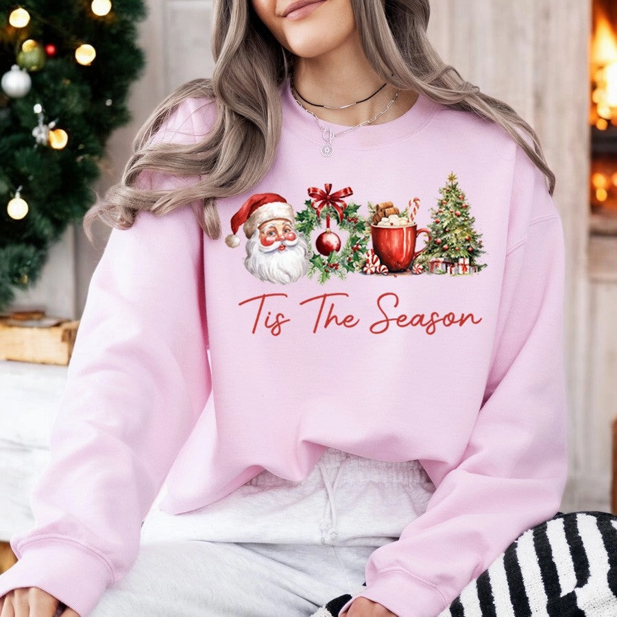 Tis' The Season Christmas Sweatshirt mum jeans promo
