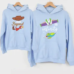 To Infinity & Beyond Matching Baby Blue Hoodie boys fashion clearance