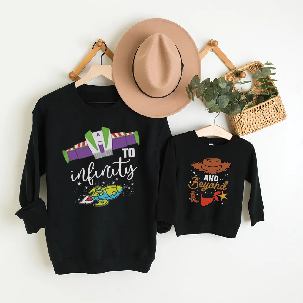 To Infinity & Beyond Matching Black Sweatshirts breastfeeding tops cheap