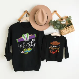 To Infinity & Beyond Matching Black Sweatshirts breastfeeding tops cheap