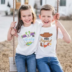 To Infinity & Beyond Matching Kids White T-shirts boys apparel promo code