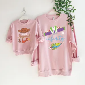 To Infinity & Beyond Matching Pink Sweatshirts nursing tops best deals