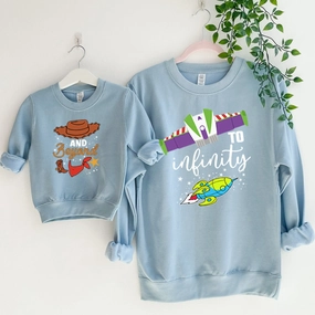 To Infinity & Beyond Matching Baby Blue Sweatshirts baby bump outfits discount