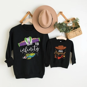 To Infinity & Beyond Matching Black Sweatshirts baby bump outfits discount