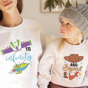 To Infinity & Beyond Matching White Sweatshirts baby bump outfits discount