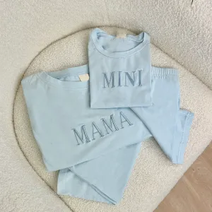 Tonal Mama & Mini Embroidered Tee & Short Sets maternity wear outlet
