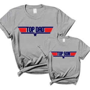 Top Dad & Top Son Matching Grey Tees fathers day sale outfits