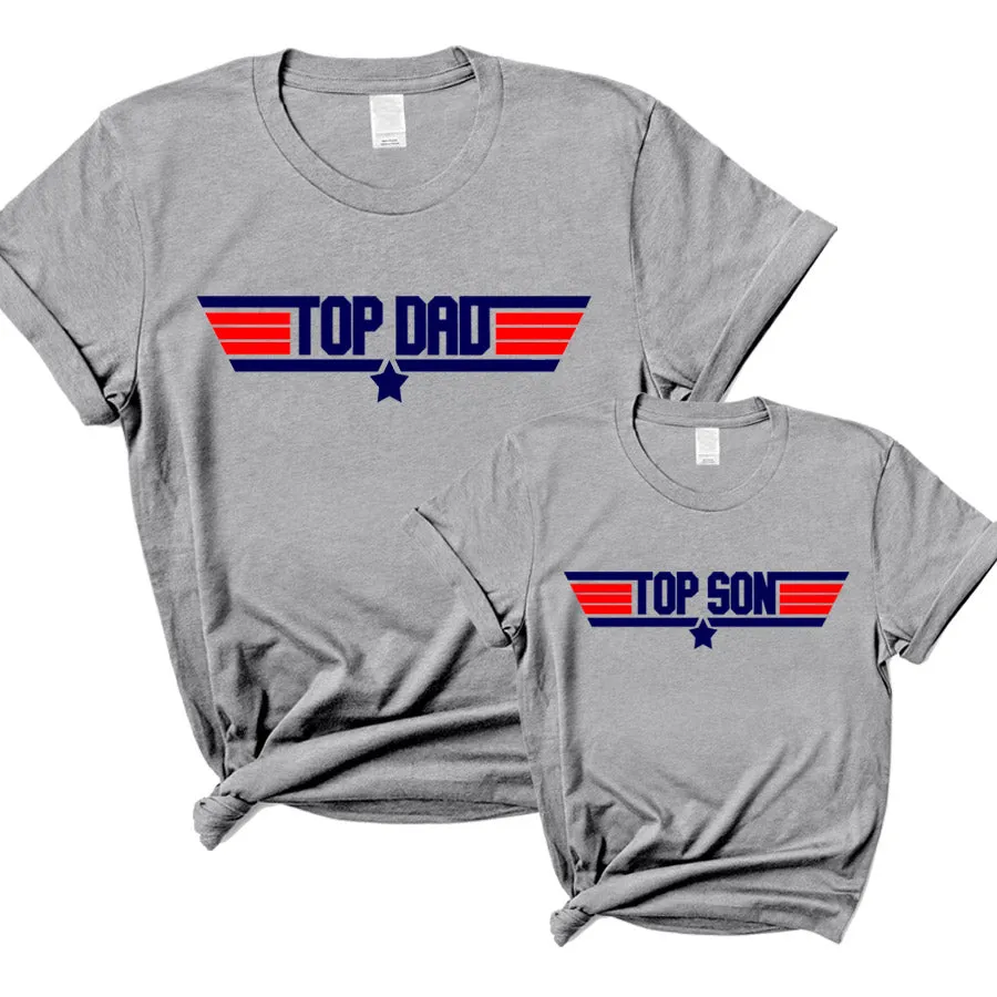 Top Dad & Top Son Matching Grey Tees fathers day sale outfits