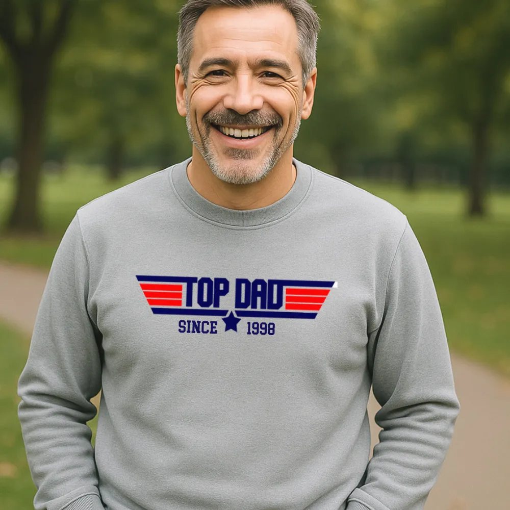 Top Dad Since Personalised Sweatshirt dad bod shirts discount