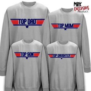 Top Family Matching Crew Sweats (MRK X) mens dad clothes online
