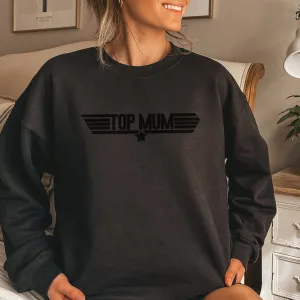 Top Mum Classic Tonal Black Sweatshirt postpartum clothes sale