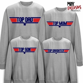 Top Family Matching Crew Sweats (MRK X) dad jeans best price