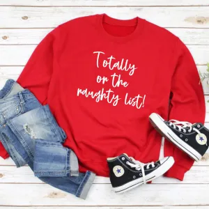 Totally On Naughty List Sweatshirt (MRK X) nursing bras sale