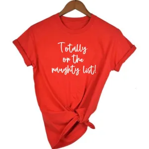 Totally On Naughty List T-Shirt (MRK X) nursing bras sale