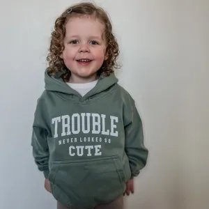 Trouble Never Looked So Cute Kids Hoodie girls jeans best deals