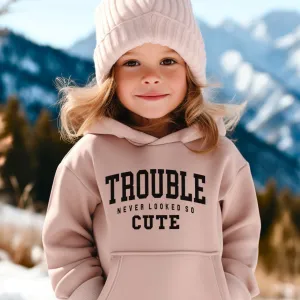 Trouble Never Looked So Cute Kids Hoodie girls skirts clearance