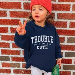 Trouble Never Looked So Cute Kids Hoodie girls jeans best deals