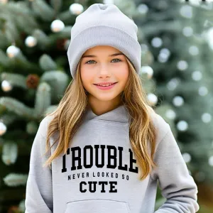 Trouble Never Looked So Cute Kids Hoodie girls jeans best deals
